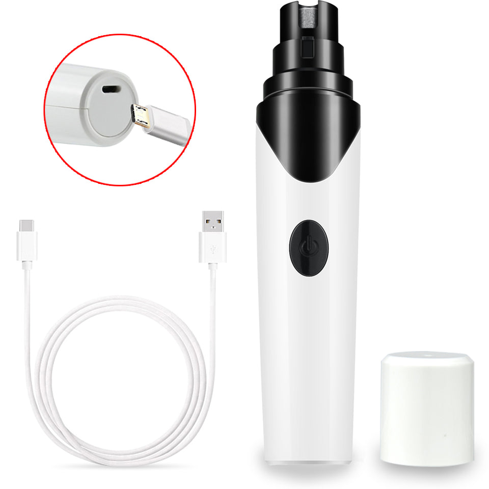 Electric Rechargeable Pet Nail Grinder with USB Charger [UPGRADED VERSION]