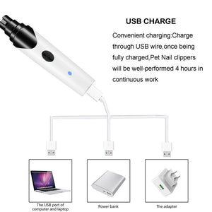 Electric Rechargeable Pet Nail Grinder with USB Charger [UPGRADED VERSION]