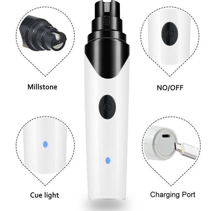 Electric Rechargeable Pet Nail Grinder with USB Charger [UPGRADED VERSION]